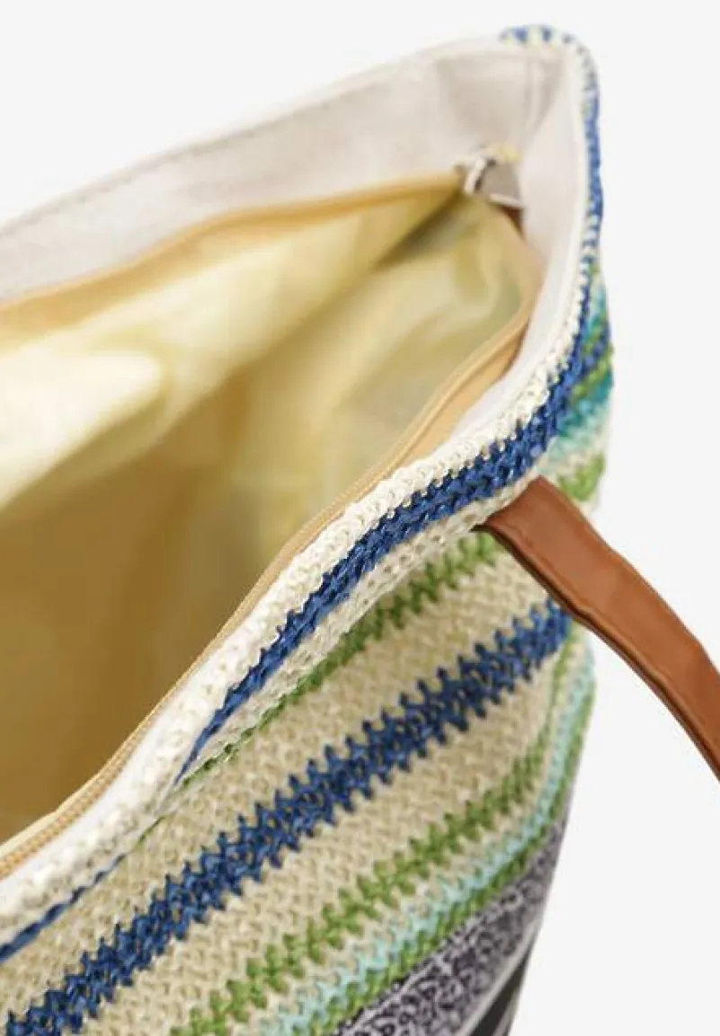 Jasnozielona Torebka Typu Shopper na Plażę z Jedną Komorą Gomeissa