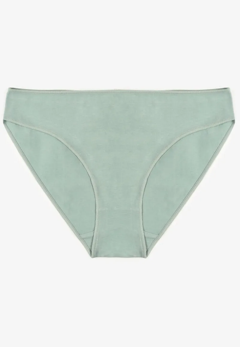 Jasnozielone Majtki Typu Figi z Bawełny Silomena