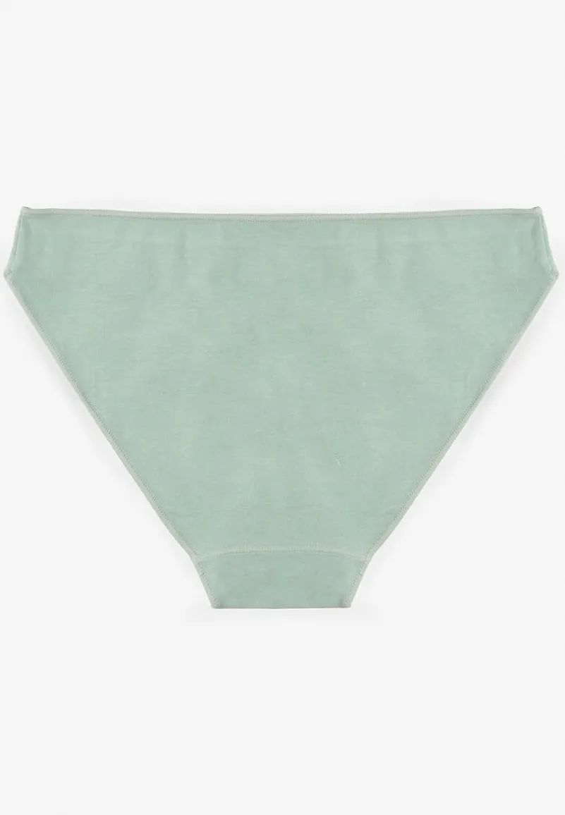 Jasnozielone Majtki Typu Figi z Bawełny Silomena