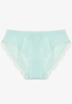 Jasnozielone Majtki Typu Figi z Koronką Ranlla