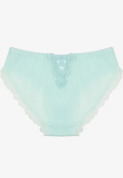 Jasnozielone Majtki Typu Figi z Koronką Ranlla
