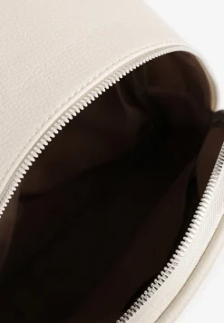 Kremowy Trapezowy Plecak z Suwakiem z Frędzlami Idassea