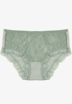 Miętowe Koronkowe Majtki Figi z Bawełny Kathrin