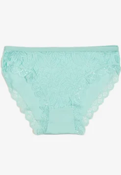 Miętowe Majtki Figi z Koronką Didel