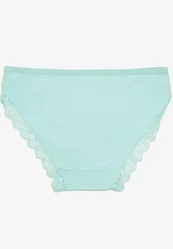 Miętowe Majtki Figi z Koronką Didel