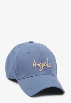 Niebieska Bawełniana Czapka z Daszkiem z Haftowanym Napisem Reivessae