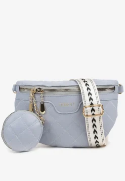 Niebieska Nerka Tłoczona Ozdobiona z Portmonetką i Napisem Ananne