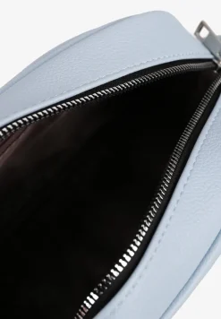 Niebieska Torebka na Ramię Ozdobiona Metaliczną Aplikacją Nanithra