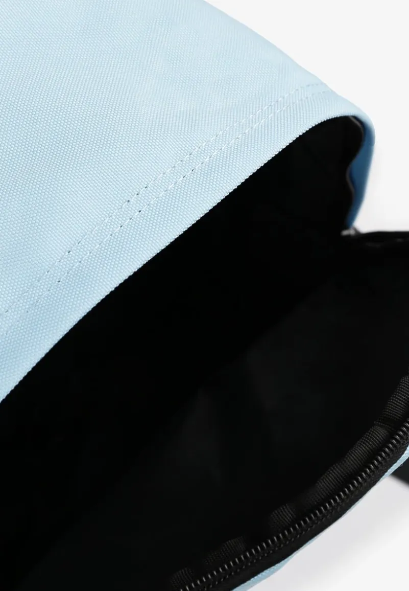 Niebieski Duży Plecak w Sportowym Stylu z Zasuwaną Kieszonką i Naszywką Ulanelis