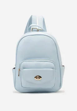 Niebieski Mały Plecak w Stylu Casual z Imitacji Skóry Arxena