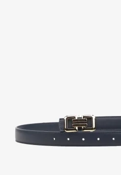 Niebieski Pasek Ozdobiony Klamrą o Geometrycznym Kształcie Vefia