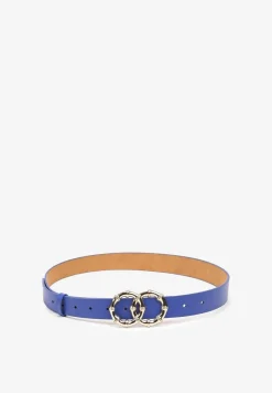 Niebieski Pasek Ozdobiony Klamrą w Kształcie Kół Irefia