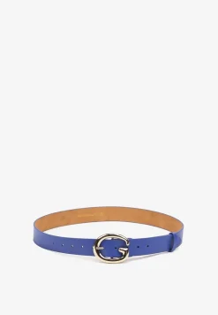 Niebieski Pasek z Ekoskóry z Metalową Klamrą Frosofia