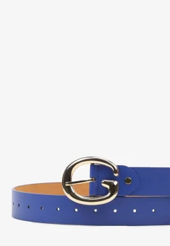 Niebieski Pasek z Ekoskóry z Metalową Klamrą Frosofia