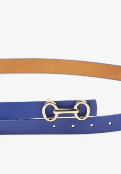 Niebieski Pasek z Metaliczną Sprzączką Pefia