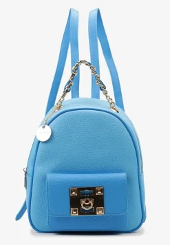 Niebieski Plecak ze Złotymi Wykończeniami i Łańcuchem wokół Rączki Jianula