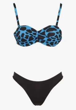 Niebieskie Bikini 3-częściowe Biustonosz i Majtki Figi w Dwóch Wariantach Milanisse