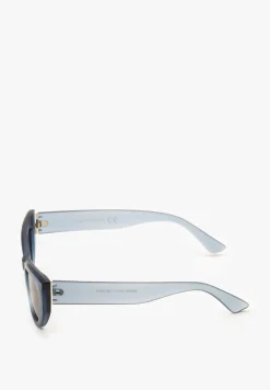 Niebieskie Designerskie Okulary Przeciwsłoneczne z Filtrem UV z Lekkiego Tworzywa Quesdia