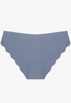 Niebieskie Majtki Bezszwowe Typu Figi Ozdobione Falbanką Veloti