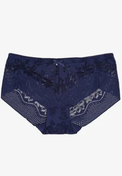 Niebieskie Majtki Figi Ozdobione Kokardą i Koronką Pariste