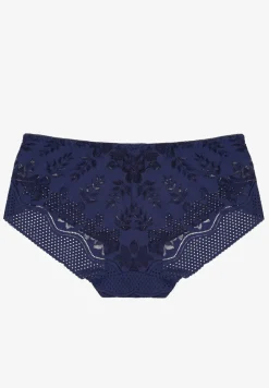 Niebieskie Majtki Figi Ozdobione Kokardą i Koronką Pariste