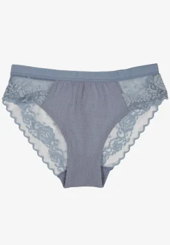 Niebieskie Majtki Figi z Koronkowymi Wstawkami Rantte