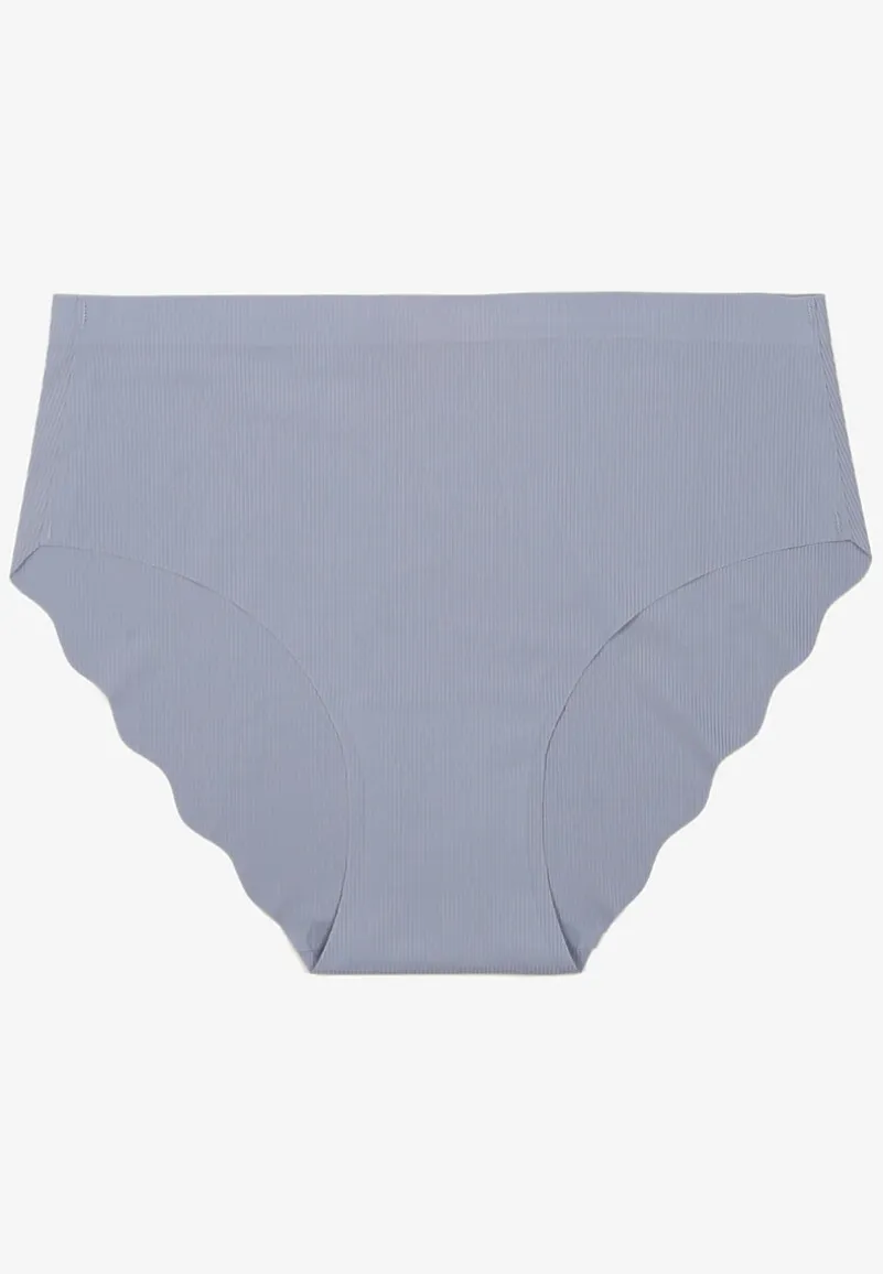 Niebieskie Majtki Typu Figi Ozdobione Falbanką Lilivies