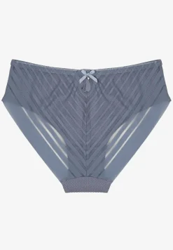 Niebieskie Majtki Typu Figi Ozdobione Paskami Ranmis