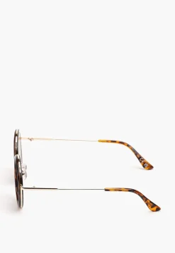 Niebieskie Okrągłe Okulary Przeciwsłoneczne z Filtrem UV Nairielle