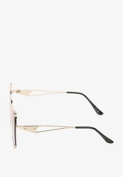 Niebieskie Okulary Przeciwsłoneczne z Filtrem UV i Geometrycznymi Zausznikami Virivessa