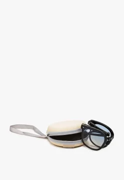 Niebieskie Okulary Przeciwsłoneczne z Dużymi Szkłami i Futerałem Ursali