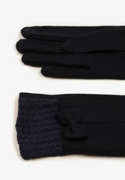 Niebieskie Rękawiczki z Bawełną Ozdobione Kokardką Visemi