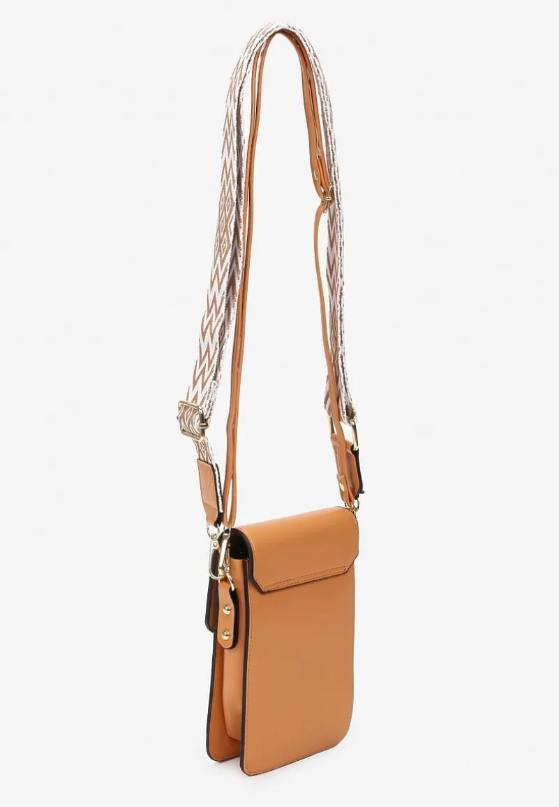 Pomarańczowa Torebka-Portfel z Odpinanym Paskiem i Kieszonkami Isamille