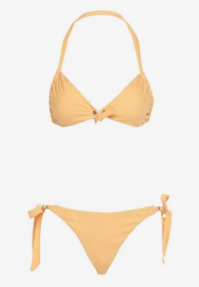 Pomarańczowe Eleganckie Bikini z Regulowanymi Paseczkami Jaenara