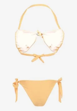 Pomarańczowe Eleganckie Bikini z Regulowanymi Paseczkami Jaenara