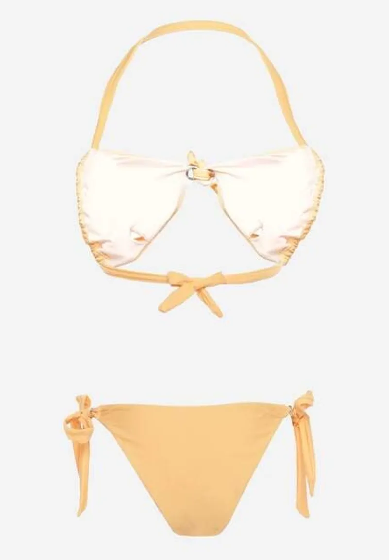 Pomarańczowe Eleganckie Bikini z Regulowanymi Paseczkami Jaenara
