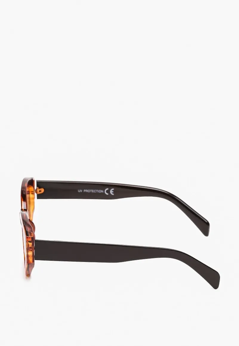 Pomarańczowe Okulary Przeciwsłoneczne w Typie Cat Eye Effiaria