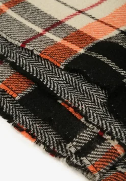 Pomarańczowo-Czarny Szalik Komin Ozdobiony Kratą Zinnestra