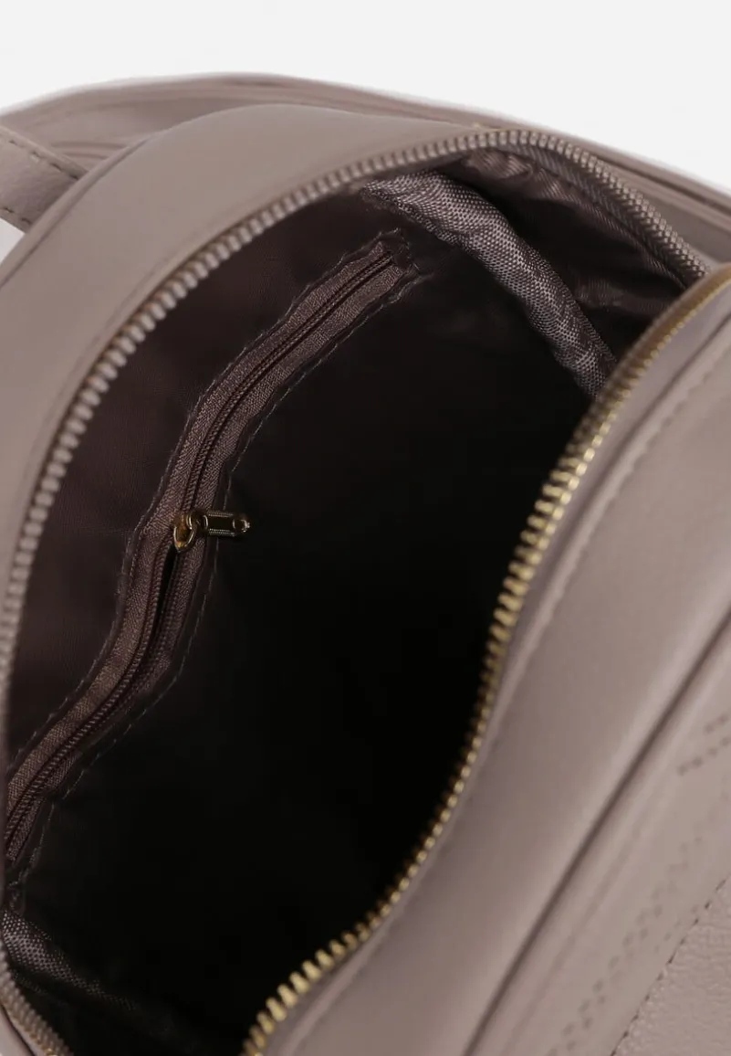 Popielaty Mały Plecak Miejski z Pikowaniem Skeralla