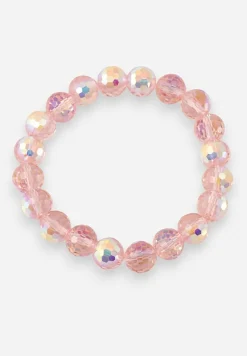 Różowa Bransoletka z Błyszczących Koralików Malaselle