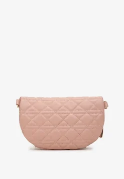 Różowa Nerka Pikowana z Paskiem i Łańcuszkiem Guergoria