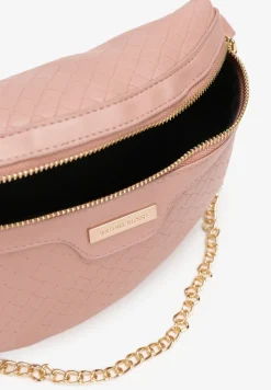 Różowa Nerka z Łańcuszkiem i Metalową Ozdobą Lovatte