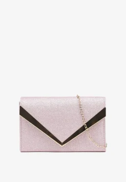 Różowa Torebka Kopertówka z Dodatkowym Łańcuszkiem Milenna