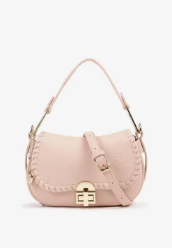 Różowa Torebka Typu Bagietka z Dołączonym Paskiem Crossbody Nanoria