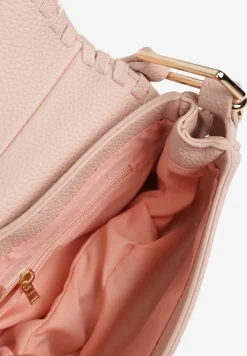 Różowa Torebka Typu Bagietka z Dołączonym Paskiem Crossbody Nanoria