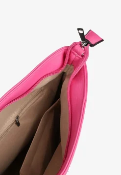 Różowa Torebka Typu Listonoszka Ozdobiona Suwakiem Dolaris