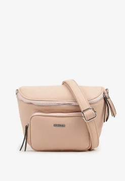 Różowa Torebka w Stylu Listonoszki z Ozdobnymi Suwakami Nilanisse