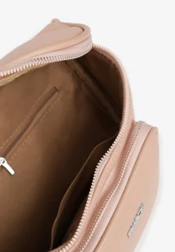 Różowa Torebka w Stylu Listonoszki z Ozdobnymi Suwakami Nilanisse