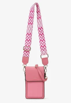 Różowa Torebka-Portfel z Odpinanym Paskiem i Kieszonkami Isamille