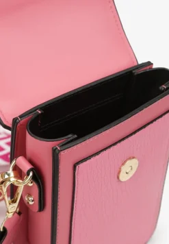 Różowa Torebka-Portfel z Odpinanym Paskiem i Kieszonkami Isamille